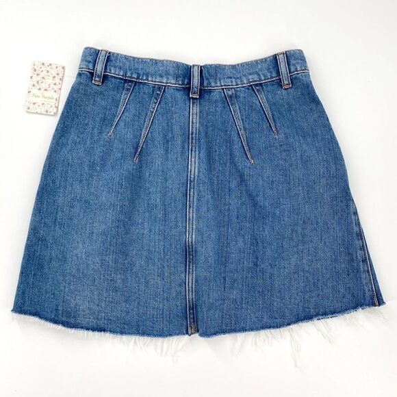 NWT Free People Cosmico Flirt Rain Denim Mini Skirt Size 27 - Picture 8 of 10